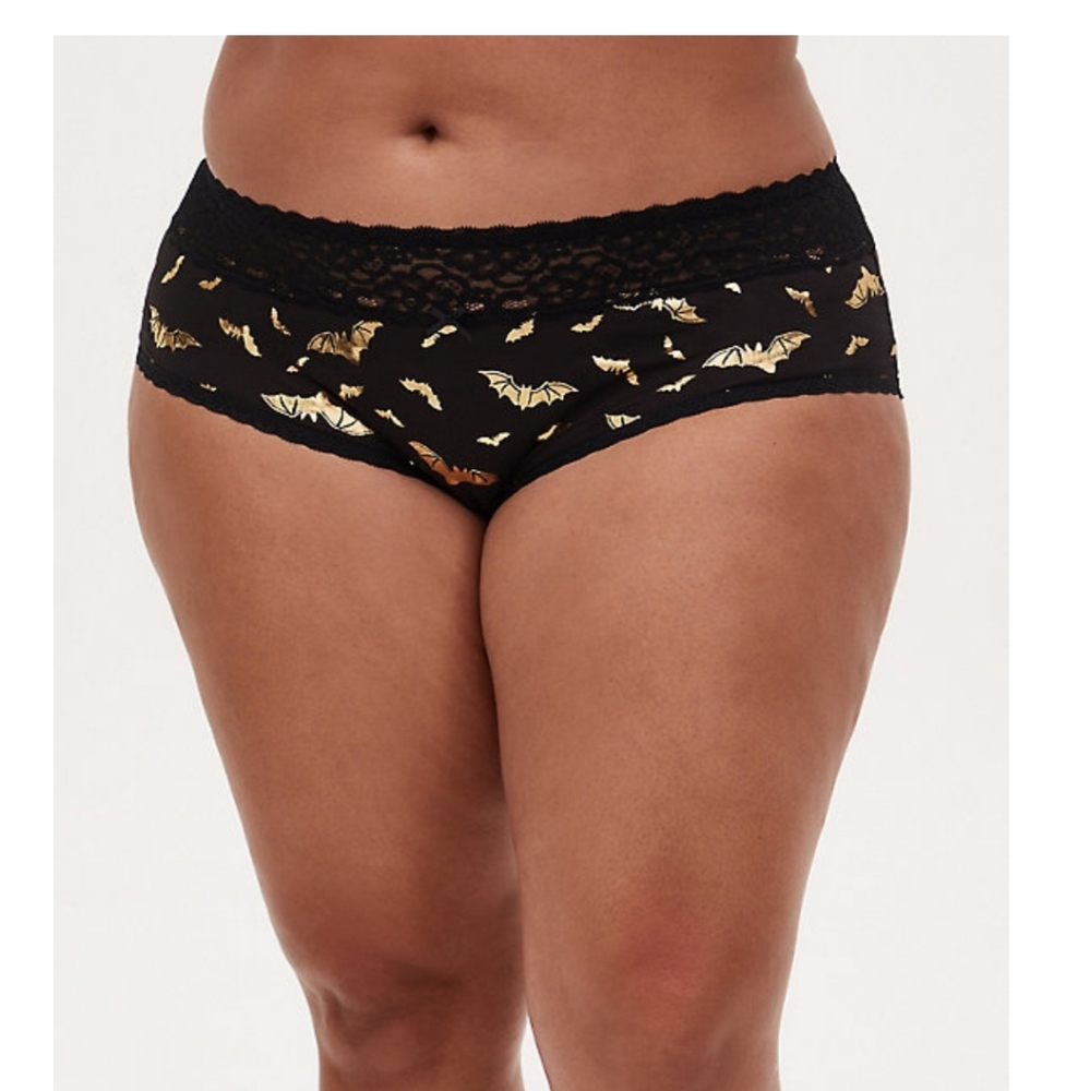 Gold bat cheeky panty
